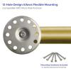 Stardrix 24-Inch ADA Compliant Grab Bar, 1.5" Diameter, Concealed Mounting Flanges, Handicap Friendly, Commercial & Residential Bathrooms, Brushed Gold Stainless Steel view 4