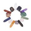 MECCANIXITY 12Pcs Crystals Wands and Stones, Tiger Eye Style Natural Hexagonal Crystal with Gift Box for Chakra Meditation Wire Wrapping Home Decor Bulk Rough Stone Collection, 32x8mm(Yellow) view 1