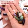 MECCANIXITY 12Pcs Crystals Wands and Stones, Tiger Eye Style Natural Hexagonal Crystal with Gift Box for Chakra Meditation Wire Wrapping Home Decor Bulk Rough Stone Collection, 32x8mm(Yellow) view 4