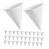 Abaodam 200pcs 6oz White Paper Cone Cups Disposable Ice Cream Cups Leakproof Shaved Ice Sampling for Party and Water Dispenser Use view 1