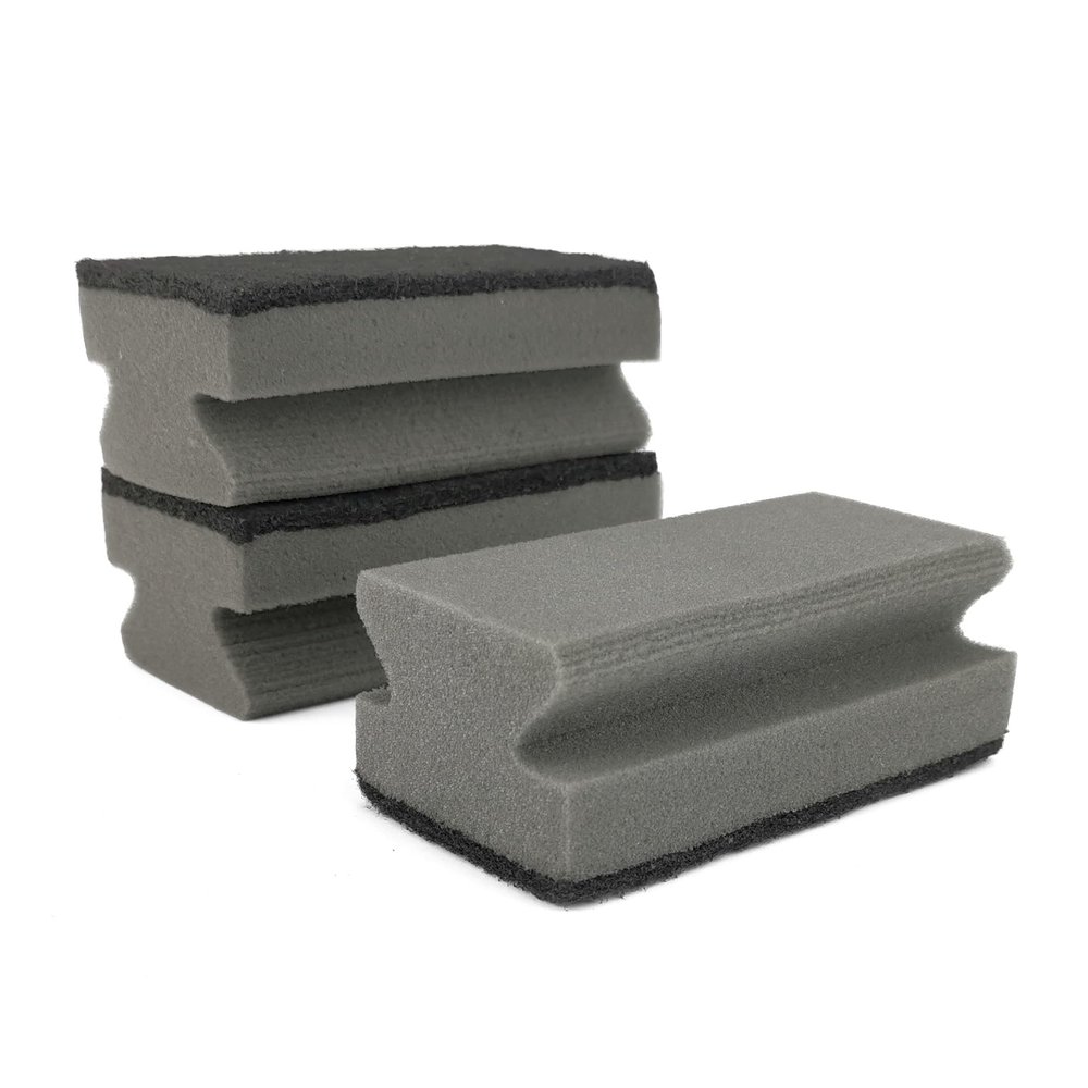 IDEA Home BBQ Cleaning Sponges Grey Black 3 Pack Heavy Duty Grill Cleaner