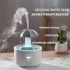 7-color Led Rain Humidifier & Aroma Diffuser With Remote - Water Drip & Waterfall Design For Large Rooms & Bedrooms - Essential Oil Compatible White view 2