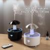 7-color Led Rain Humidifier & Aroma Diffuser With Remote - Water Drip & Waterfall Design For Large Rooms & Bedrooms - Essential Oil Compatible White view 4
