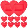 DOITOOL Heart Shaped Care Bandages 10pcs Self Adhesive Breathable Adhesive Patches for Delicate Epidermis Emergency Dressings view 1