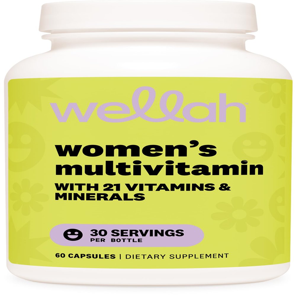 Wellah Women's Multivitamin 60 Capsules - with 21 Vitamins & Minerals, 30 Servings