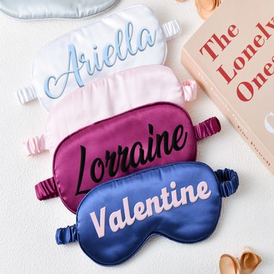 Personalized Custom Satin Sleep Eye Mask 3D Effect, Bridesmaid Gift & Bachelorette Party Favors, Soft Silk Eye Mask for Wedding Party, Bachelor Party Gifts for Women & Men