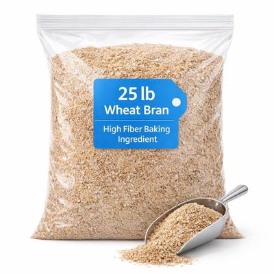 Bakers Wheat Bran 25 LB Bulk High Fiber ing Ingredient for Baking and Cooking C 156030