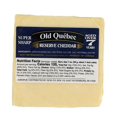 Extra Aged Cheddar Cheese Over 7 Years - 1lb