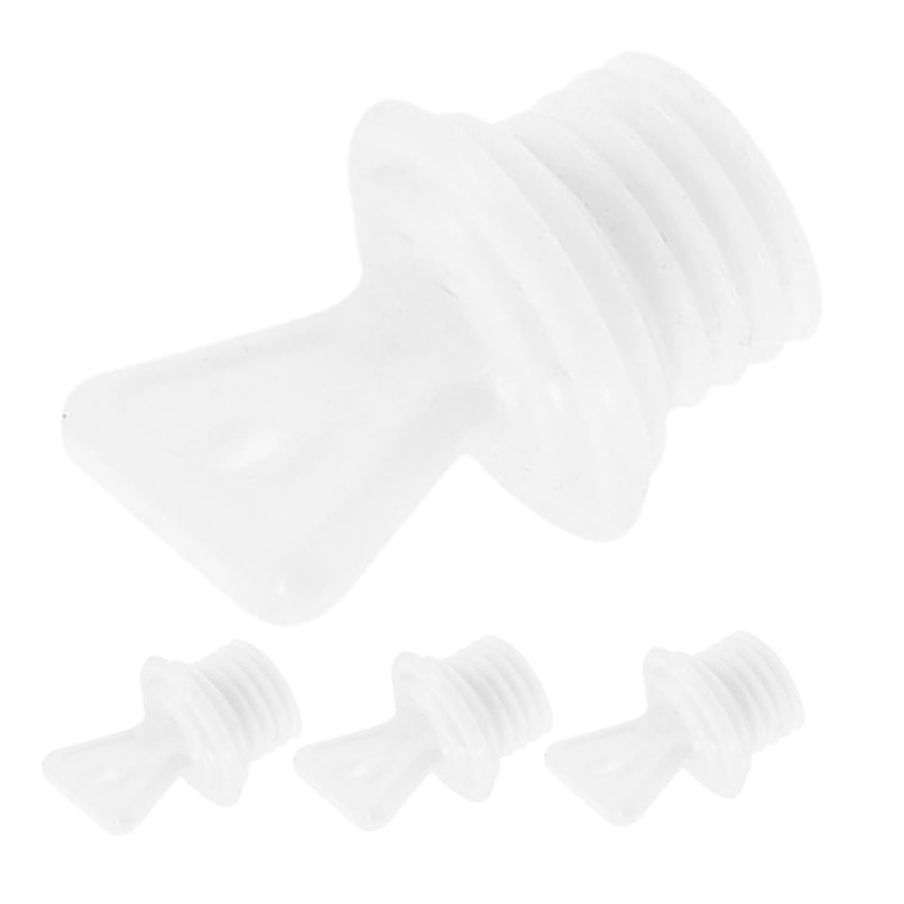 KICHOUSE 4pcs Hot Water Bottle Stoppers Sealing Lids Plastic Thermal Water Bag Plugs with 2.1cm Inner Diameter Leakproof Replacement Caps