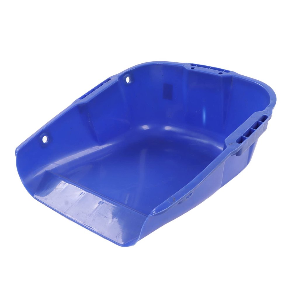 Yobadam Heavy Duty Dustpan, Large Capacity Plastic Drying Dust Pan, Double Handle Dust Pan for Crop Harvesting, Industrial Sand Handling & Rubbish Removal (Blue)