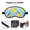 Adorable Rubber Duck with Nautical Hat Sleep Mask Block Out Light Eye Mask for Women Men Full Night Sleeping view 3