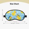 Adorable Rubber Duck with Nautical Hat Sleep Mask Block Out Light Eye Mask for Women Men Full Night Sleeping view 4