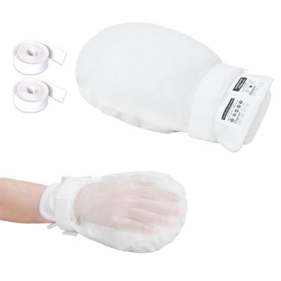 Adult Protective Hand Mitts with Breathable Mesh Window - Soft Comfort for Dementia, Elderly Care, Anti-Scratching & Tube Pulling Prevention - Disposable, Single Patient Use (1 Pair) (Visual Care)