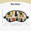 Cute White Black Cats & Potted Plants Sleep Mask Block Out Light Eye Mask for Women Men Full Night Sleeping view 4