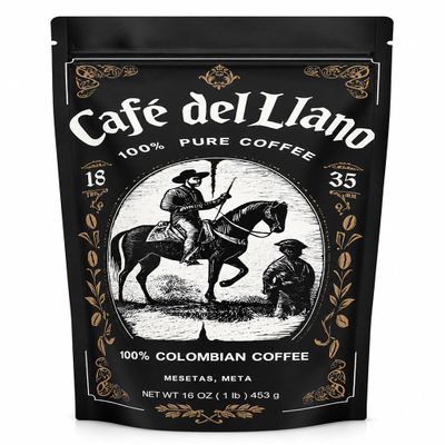 Cafe Del Llano Premium Colombian Coffee 1 lb Medium Roast Single Origin (Ground)