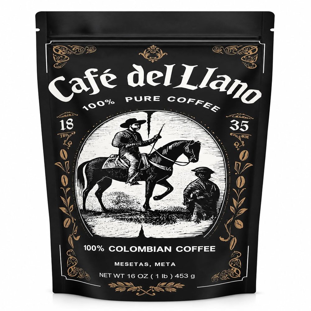 Cafe Del Llano Premium Colombian Coffee 1 lb Medium Roast Single Origin (Ground)