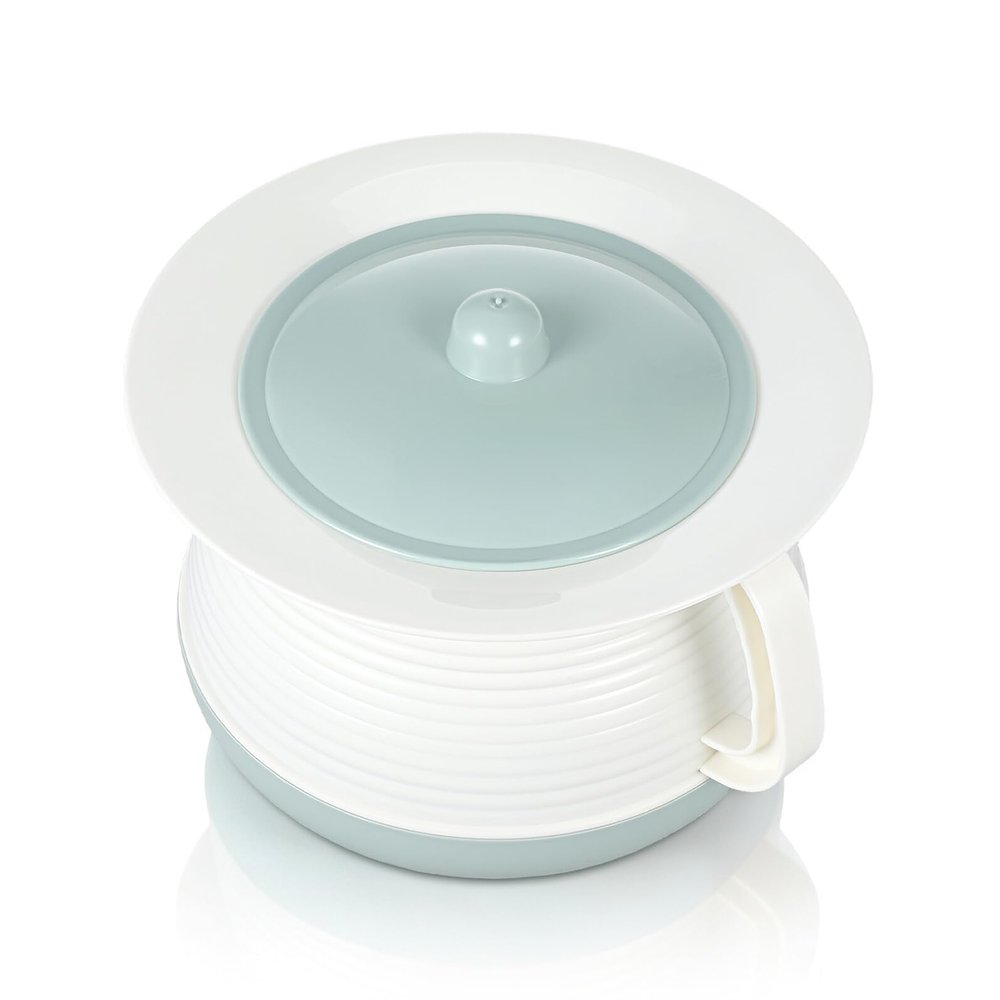 VILLCASE Portable Urinal Bedpan with Lid, 1pcs Adult Urine Storage Pot for Elderly and Disabled, Handheld Night Spittoon Suitable for Home and Travel Use