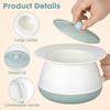 VILLCASE Portable Urinal Bedpan with Lid, 1pcs Adult Urine Storage Pot for Elderly and Disabled, Handheld Night Spittoon Suitable for Home and Travel Use view 3