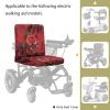 LedBack Wheelchair Covers Accessories Electric Wheelchair Seat Cover Red Rose Professional Protector for Electric Mobility Scooter, Easy to Install view 2