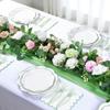 96 Pcs Sage Green and White Paper Plates and Napkins Set, Tableware set for 24 Guest include White Cake Plates with Sage Green Scalloped Edge, Napkins and Forks for Baby Shower, Bridal Shower, Wedding view 3