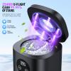 TEBAL Ultrasonic Retainer Cleaner Machine, 52kHz Ultrasonic Denture Cleaner for Mouth Guards, Braces, Toothbrush Heads, Jewelry, Dental Ultrasonic Cleaner with 250ML Capacity & Cleaning Brush, Black view 3