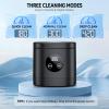 TEBAL Ultrasonic Retainer Cleaner Machine, 52kHz Ultrasonic Denture Cleaner for Mouth Guards, Braces, Toothbrush Heads, Jewelry, Dental Ultrasonic Cleaner with 250ML Capacity & Cleaning Brush, Black view 4