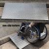 Portable Wheelchair Ramp, Stainless Steel Non-Skid Curb for Scooters, Walkers & Carts, Triangular Stable Design, 100x30x10cm, Durable Threshold Access Solution view 3
