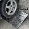 Portable Wheelchair Ramp, Stainless Steel Non-Skid Curb for Scooters, Walkers & Carts, Triangular Stable Design, 100x30x10cm, Durable Threshold Access Solution view 4
