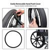 Wheelchair Push Rim Covers,1 Pair 24inch Wheelchair Push Rim Covers Silicone Non-Slip Wear-Resistant Handrim Protective Cover for Rear Wheel Grips (Purple,22 in) view 4
