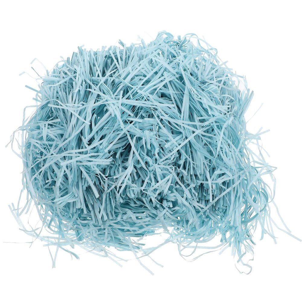 DOITOOL Raffia Grass Paper Shreds 500g Sky Blue Packing Case Filling Shreds Crinkle Cut Paper Filler for Boxes Basket Stuffing Wrapping Supplies for Party and Holiday Packaging