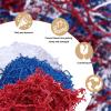 10 LB Red Blue White Crinkle Cut Paper Shred Filler Great for Gift Wrapping, Basket Fillers, Birthday, Weddding, Anniversary, Independence Day, 4 of July Craft Party Gift Boxes Bags Filler Decor view 2