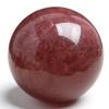 SBOTTON Natural Strawberry Ball Crystal Sphere with Wood Stand, Reiki Chakra Energy Healing Stone Figurine Home Decor, Gifts for Friends (40Mm-50Mm) view 1