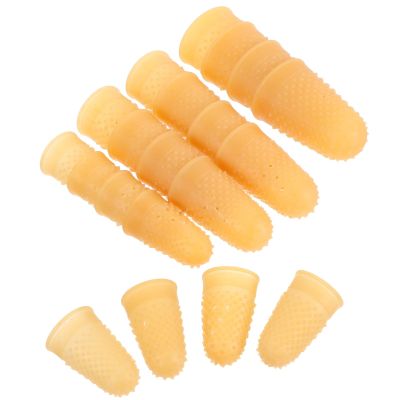 MUSISALY 20pcs Skin Color Silicone Finger Caps Anti-Static, Wear-Resistant Rubber Finger Protectors with Non-Slip Grip for Industrial Safety and Hand Protection