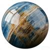 SBOTTON Natural Blue Lux Ball Crystal Sphere with Wood Stand, Reiki Chakra Energy Healing Stone Figurine Home Decor, Gifts for Friends (70Mm-80Mm) view 1