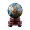 SBOTTON Natural Blue Lux Ball Crystal Sphere with Wood Stand, Reiki Chakra Energy Healing Stone Figurine Home Decor, Gifts for Friends (70Mm-80Mm) view 2