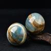 SBOTTON Natural Blue Lux Ball Crystal Sphere with Wood Stand, Reiki Chakra Energy Healing Stone Figurine Home Decor, Gifts for Friends (70Mm-80Mm) view 3