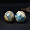 SBOTTON Natural Blue Lux Ball Crystal Sphere with Wood Stand, Reiki Chakra Energy Healing Stone Figurine Home Decor, Gifts for Friends (70Mm-80Mm) view 4