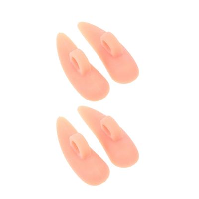 SKISUNO 4pcs Toe Valgus Protectors and Separators Skin Color Toe Pads for Foot Care Corrector Comfortable Foot Valgus Support for Women