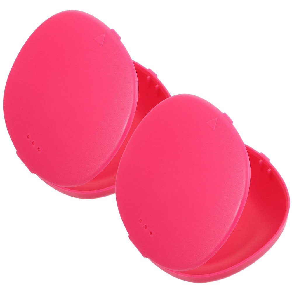 Angoily Reusable Storage Box 2pcs Silicone Period Organizer Breathable Travel Case for Womens Hygiene and Office Use
