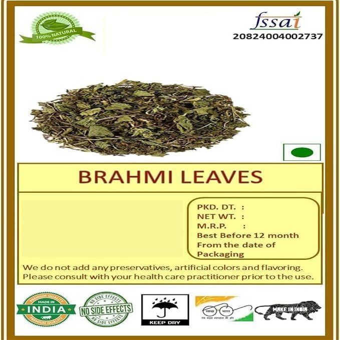 NG 100% Pure & Fresh Bacopa monnieri Leaf - 8.81Ounce | 250Gram - Dried Brahmi Leaves