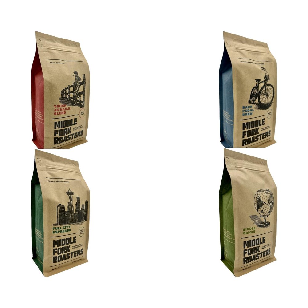 Bean Box Coffee Sampler - Curator's Choice, 4-Pack, Freshly Ground, Gourmet Coffee