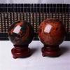 SBOTTON Natural Red Obsidian Ball Crystal Sphere with Wood Stand, Reiki Chakra Energy Healing Stone Figurine Home Decor, Gifts for Friends (90Mm-100Mm) view 4