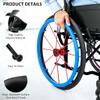 Wheel Chair Push Wheel Covers - 1 Pair 20/22/24inch Silicone Wheelchair Rim Covers, Non-Slip Wear-Resistant, Improve Grip and Traction (24 in,Black) view 3