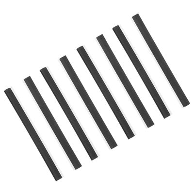 NULYLU 8pcs Dustpan Rubber Edge Strips Replacement, 26cm Soft Black Rubber Lips for Dustpan Repair, Household and Commercial Cleaning Accessories