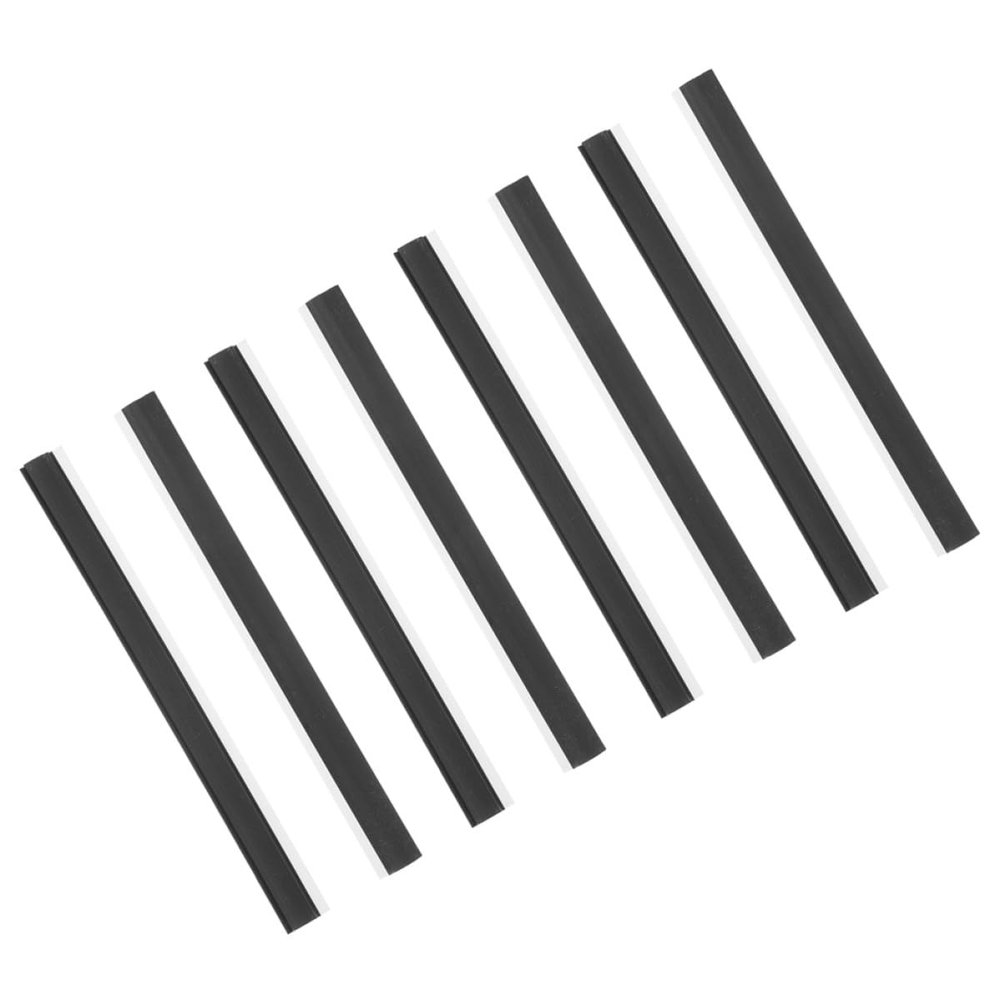 NULYLU 8pcs Dustpan Rubber Edge Strips Replacement, 26cm Soft Black Rubber Lips for Dustpan Repair, Household and Commercial Cleaning Accessories