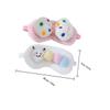 Abaodam Cute Sleep Mask 2pcs Set Soft Plush Light Blocking Eye Covers with Bow and Design Comfortable Sleeping Mask for and Boys view 2