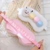 Abaodam Cute Sleep Mask 2pcs Set Soft Plush Light Blocking Eye Covers with Bow and Design Comfortable Sleeping Mask for and Boys view 4