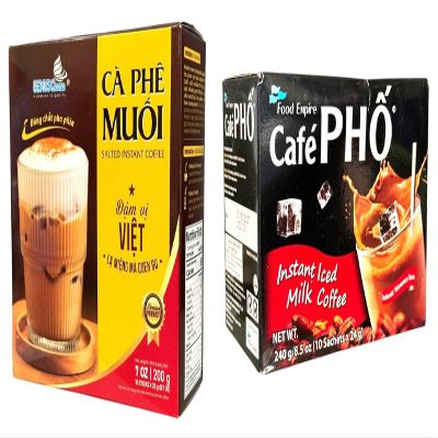Instant Coffee Powder, Quick Dissolving (COMBO, PHIN SALTED INSTANT COFFEE)