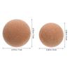 Cork Fascia Massage Balls 4pcs Set (60mm 70mm) for Deep Tissue Trigger Point Therapy, Yoga Muscle Relief, Foot and Full Body Myofascial Release view 2