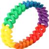 Braided Silicone Rainbow Bracelet Accessory For Gay Pride Lgbt Festival Events Friendship Men Or Women Water Resistant Plaited Multicoloured Wristband view 3